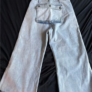 Light Blue Wide-Leg Women Jeans
